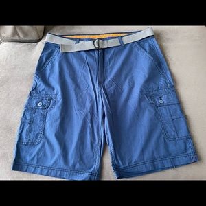 Blue cargo shorts